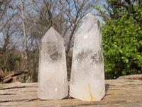 Polished Clear Quartz Crystal Points  x 6 From Madagascar