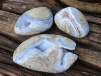 Polished Blue Lace Agate Free Forms  x 3 From Nsanje, Malawi - Toprock Gemstones and Minerals 