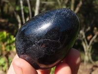 Polished Schorl Black Tourmaline Eggs  x 6 From Madagascar - Toprock Gemstones and Minerals 