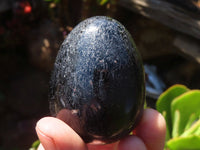 Polished Schorl Black Tourmaline Eggs  x 6 From Madagascar - Toprock Gemstones and Minerals 