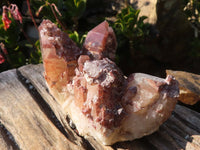 Natural Red Hematoid Phantom Quartz Clusters x 6 From Karoi, Zimbabwe