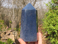 Polished Blue Lazulite Points  x 3 From Madagascar