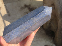 Polished Blue Lazulite Points  x 3 From Madagascar