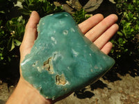 Polished One Side Polished Mtorolite / Emerald Chrysoprase Plates x 2 From Zimbabwe - Toprock Gemstones and Minerals 