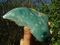 Polished One Side Polished Mtorolite / Emerald Chrysoprase Plates x 2 From Zimbabwe - Toprock Gemstones and Minerals 