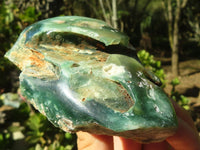 Polished One Side Polished Mtorolite / Emerald Chrysoprase Plates x 2 From Zimbabwe - Toprock Gemstones and Minerals 