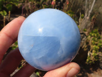 Polished Blue Calcite Spheres  x 3 From Ihadilalana, Madagascar