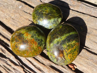 Polished Green Opal Palm Stones  x 12 From Antsirabe, Madagascar - Toprock Gemstones and Minerals 