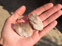 Natural Small Cascading White Phantom Smokey Quartz Crystals x 35 From Luena, Congo