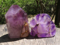 Polished Window Amethyst Quartz Points  x 6 From Akansobe, Madagascar - TopRock