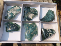 Polished One Side Polished Emerald Mtorolite Plates  x 6 From Mutorashanga, Zimbabwe