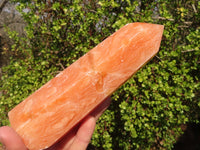 Polished Orange Twist Calcite Towers x 3 From Maevantanana, Madagascar