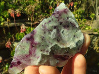 Polished  One Side Polished Watermelon Fluorite Pieces  x 12 From Uis, Namibia