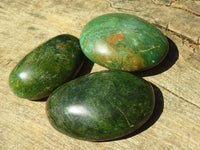 Polished Green Verdite Palm Stones  x 12 From Zimbabwe - TopRock