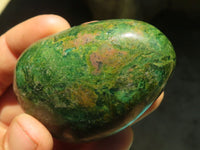 Polished Green Verdite Palm Stones  x 12 From Zimbabwe - TopRock