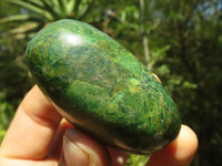 Polished Green Verdite Palm Stones  x 12 From Zimbabwe - TopRock