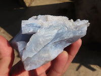 Natural Etched Blue Chalcedony Specimens  x 3 From Nsanje, Malawi