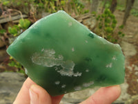 Polished One Side Polished Emerald Mtorolite Plates  x 4 From Zimbabwe