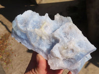 Natural Etched Blue Chalcedony Specimens  x 3 From Nsanje, Malawi