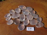 Polished Small Girasol / Durasol Aluminium Quartz Gallets / Palm Stones - sold per kg - From Madagascar - TopRock