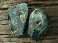 Polished One Side Polished Emerald Mtorolite Plates  x 4 From Zimbabwe