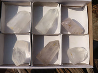 Polished Clear Quartz Crystal Points  x 6 From Madagascar