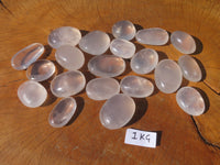 Polished Small Girasol / Durasol Aluminium Quartz Gallets / Palm Stones - sold per kg - From Madagascar - TopRock