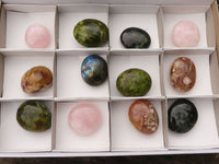 Polished Lovely Mixed Selection Of Palm Stones  x 12 From Madagascar - TopRock