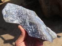 Natural Etched Blue Chalcedony Specimens  x 3 From Nsanje, Malawi