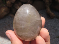 Polished Large Smokey Morion Quartz Eggs x 5 From Madagascar - TopRock