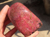 Polished Rare Rhodonite Free Forms x 4 From Zimbabwe