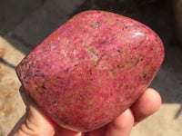 Polished Rare Rhodonite Free Forms x 4 From Zimbabwe