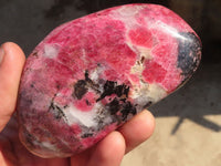 Polished Rare Rhodonite Free Forms x 4 From Zimbabwe