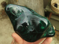 Polished Malachite Free Forms x 3 From Kolwezi, Congo