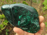 Polished Malachite Free Forms x 3 From Kolwezi, Congo