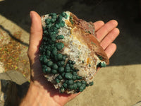 Natural Rare Ball Malachite On Drusy Quartz & Dolomite Specimen x 1 From Kambove, Congo