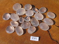 Polished Small Girasol / Durasol Aluminium Quartz Gallets / Palm Stones - sold per kg - From Madagascar - TopRock