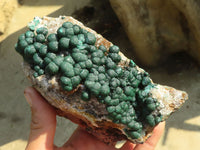 Natural Rare Ball Malachite On Drusy Quartz & Dolomite Specimen x 1 From Kambove, Congo