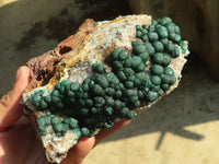 Natural Rare Ball Malachite On Drusy Quartz & Dolomite Specimen x 1 From Kambove, Congo