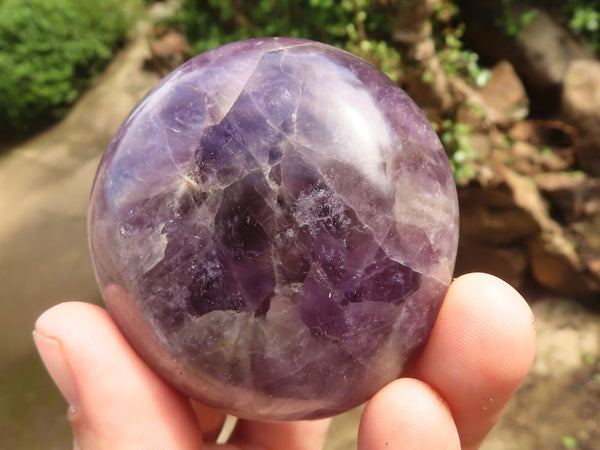 Polished Extra Large Dream Amethyst Palm Stones  x 6 From Madagascar - TopRock