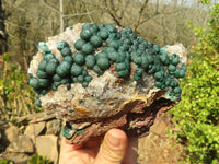 Natural Rare Ball Malachite On Drusy Quartz & Dolomite Specimen x 1 From Kambove, Congo