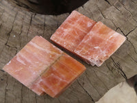 Natural New Sunset Orange Calcite Specimens  x 12 From Spitzkop, Namibia