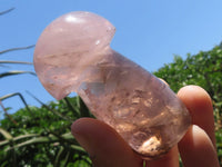 Polished Gemmy Pink Rose Quartz Mushrooms  x 6 From Madagascar - TopRock