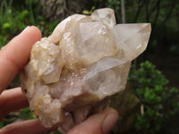 Natural White Phantom Smokey Quartz Clusters  x 4 From Luena, Congo - Toprock Gemstones and Minerals 