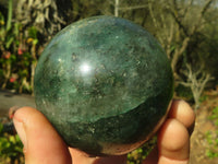 Polished  Green Fuchsite Quartz Spheres With Mica & Pyrite Flecks  x 2 From Madagascar