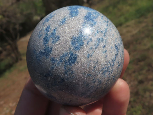 Polished Lovely Rare Blue Spotted Spinel Spheres  x 6 From Madagascar - TopRock