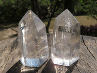 Polished Bright Semi Optic Quartz Points  x 12 From Madagascar - TopRock