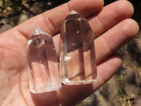 Polished Bright Semi Optic Quartz Points  x 12 From Madagascar - TopRock