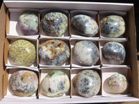 Polished Dendritic Opal Palm Stones  x 12 From Madagascar - Toprock Gemstones and Minerals 