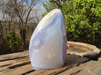 Polished Blue Lace Agate Standing Free Form x 1 From Nsanje, Malawi